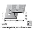 Doppeleinfass-Schiene Alu-gold z.schr. 70-292 270CM