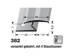 Doppeleinfass-Schiene Alu-gold z.schr. 70-292 270CM