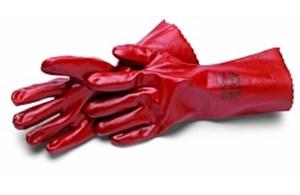 PVC-Handschuhe säurefest rot       42532